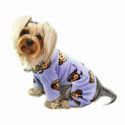 Silly Monkey Fleece Turtleneck Pajamas for dogs