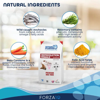 Forza10 Active Reproductive Female Diet Dry Dog Food Natural Ingredients