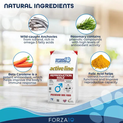 Forza10 Active Reproductive Male Diet Dry Dog Food Natural Ingredients