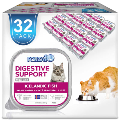 Forza10 Actiwet Intestinal Support Icelandic Fish Recipe Canned Cat Food 32 pack