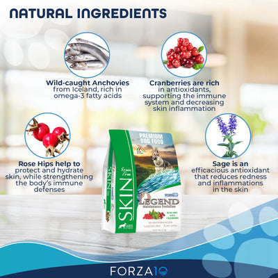 Forza10 Legend Skin Grain-Free Dry Dog Food Natural Ingredients