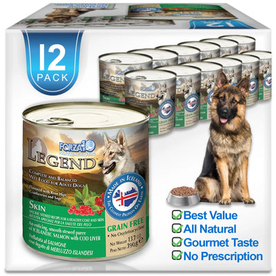 Forza10 Legend Skin Icelandic Fish Recipe Grain-Free Canned Dog Food 12 pack
