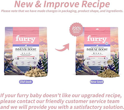 Furry Immune Boost freeze-dried Raw Turkey & Chicken Recipe for Cats new look