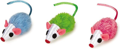Savvy Tabby Fur Mice & Ball 12Pk cat toys
