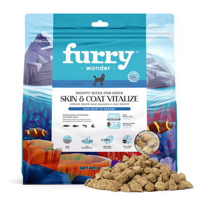Furry Skin & Coat Vitalize Freeze-Dried Raw Salmon & Cod Recipe for Dogs